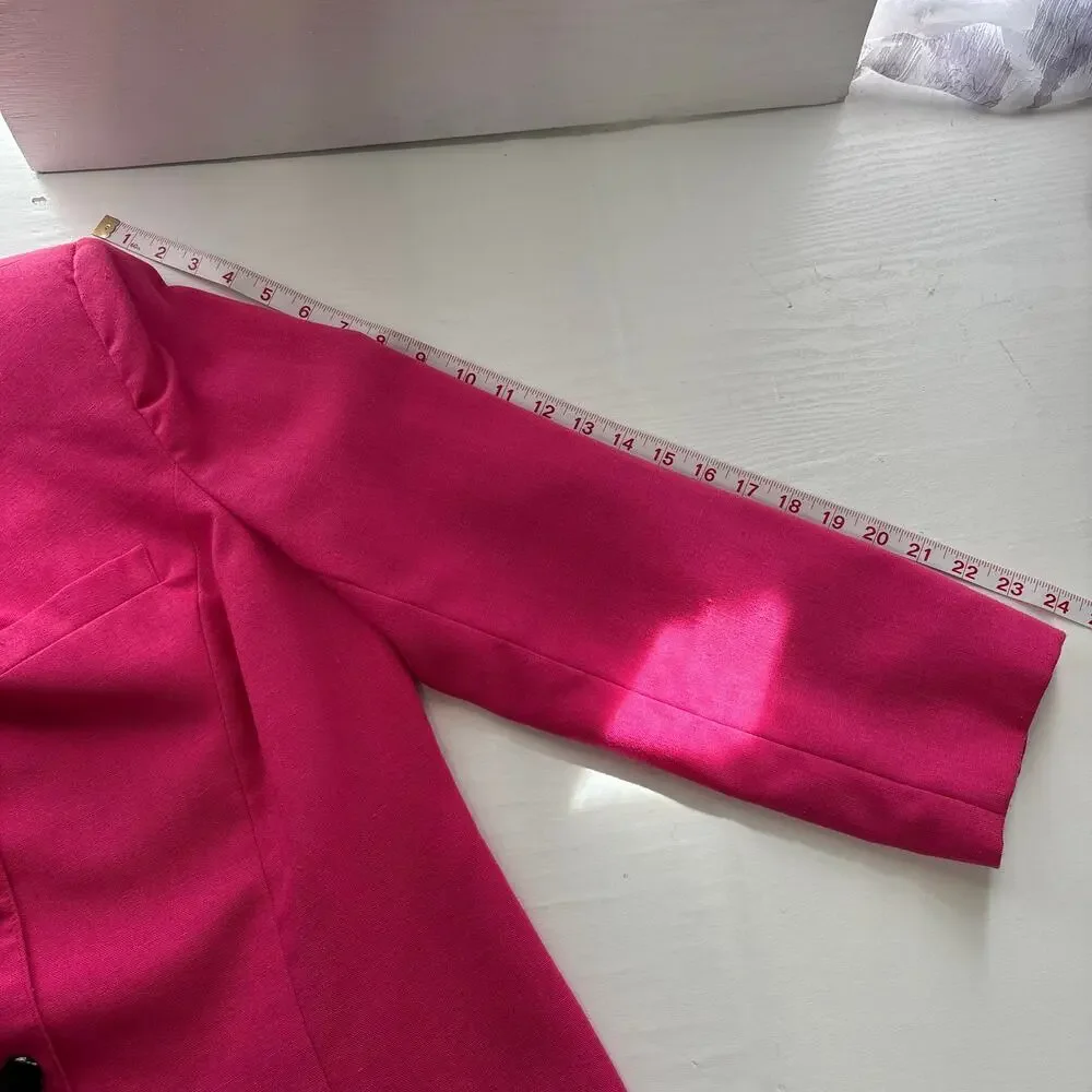 Vintage Leslie Fay Personal Pink Blazer Size 16